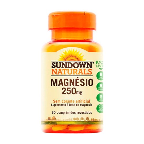 Magnésio 250mg Sundown com 30 Comprimidos