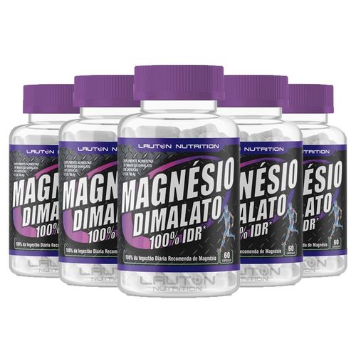 Magnésio Dimalato - 5 Un de 60 Cápsulas - Lauton