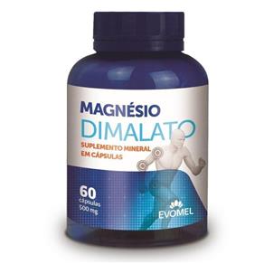 Magnésio Dimalato 500 Mg - 60 Cápsulas Evomel
