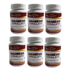 Magnesio Dimalato 6 X 60 Cápsulas Sem Gluten Sem Lactose Nutrigold - Menta - 1 Unidade