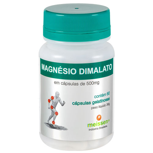 Magnésio Dimalato 60 Cápsulas de 500 Mg - Meissen