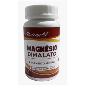 Magnesio Dimalato 7 X 60 Cápsulas Sem Gluten Sem Lactose Nutrigold - Menta - 1 Unidade