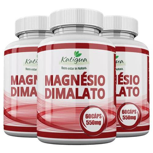 Magnésio Dimalato - 3x 60 Cápsulas - Katigua