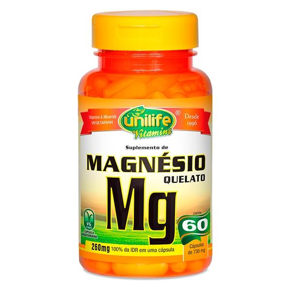 Magnésio Quelato 60 Cápsulas Unilife