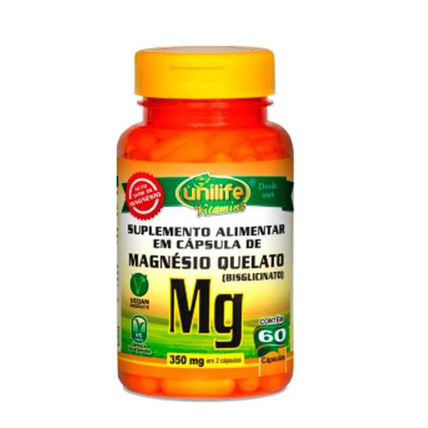 Magnésio Quelato Bisglicinato MG 350mg - Unilife - 60 Cápsulas