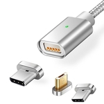 Magnetic USB Tipo C cabo de carregamento rápido USB Cabos C Carregador para Xiaomi MI6 Galaxy S8 Tipo-c Data Sync geladeira USB-C Micro plug