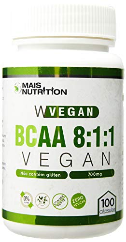 Mais Nutrition BCAA Vegan 8:1:1 800mg 100 Capsulas
