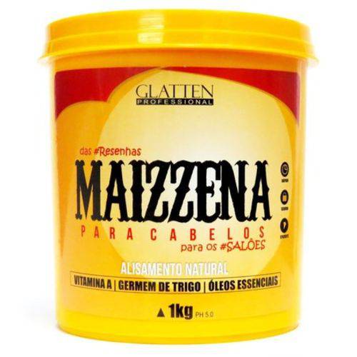 Maizzena para Cabelos Glatten Professional Creme Alisante 1kg
