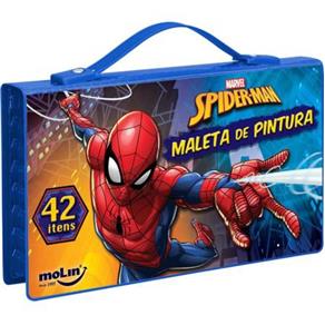 Maleta de Pintura Spider-Man 42 Itens - Molin