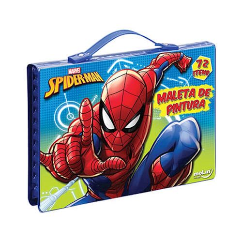 Maleta de Pintura Spider Man 72 Itens 5280 Molin