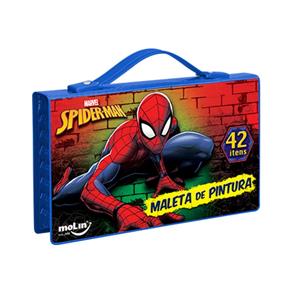 Maleta de Pintura Spiderman 42 Itens - Molin