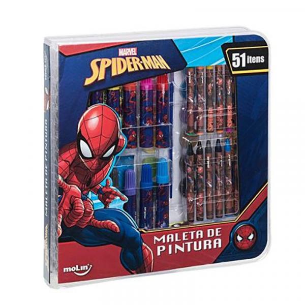 Maleta de Pintura Square Spider-Man 51 Itens - Molin