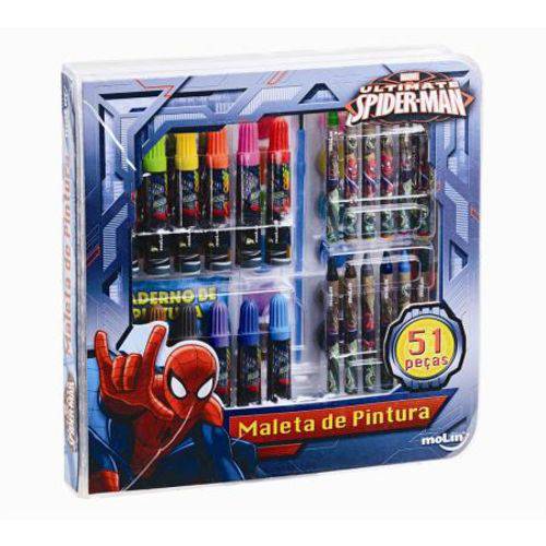 Maleta de Pintura Square Spiderman - 51 Peças