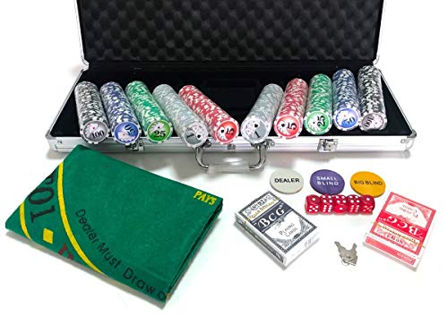 Maleta de Poker 500 Fichas Oficiais Numeradas Kit Completo