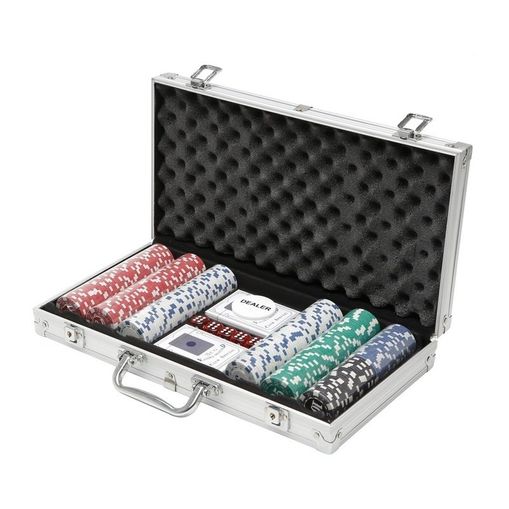 Maleta de Poker Completa em Aço com 300 Fichas Prestige