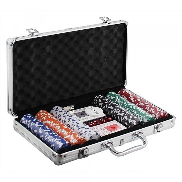 Maleta de Poker em Alumínio 300 Fichas Numeradas Western