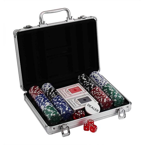 Maleta de Poker em Alumínio 200 Fichas Numeradas Western