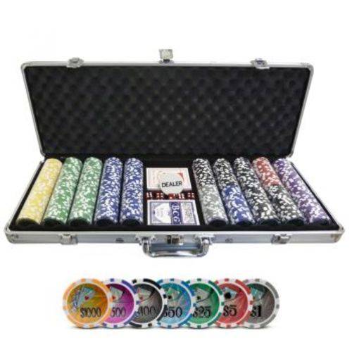 Maleta de Poker Grand Royale Oficial - 500 Fichas Numeradas 11,5 Gramas - 2 Deck - Dealer