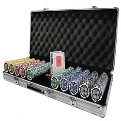 Maleta Poker 500 Fichas Luxo Brilhantes Numeradas 11,5gr - Cbr1082cbr2-036