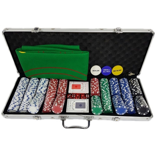 Maleta Poker 500 Fichas Oficiais Sem Numeração Kit Completo