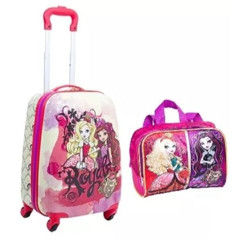 Tudo sobre 'Malinha Mala Mochila Ever After High 2017 Rodinhas + Lancheira'