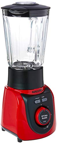 Mallory Liquidificador Optima Glass 127V, Vermelho/Preto