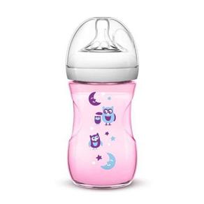 Mamadeira Avent Pétala Kit com 03 Unidades - 1m+ 260ml - Rosa Coruja