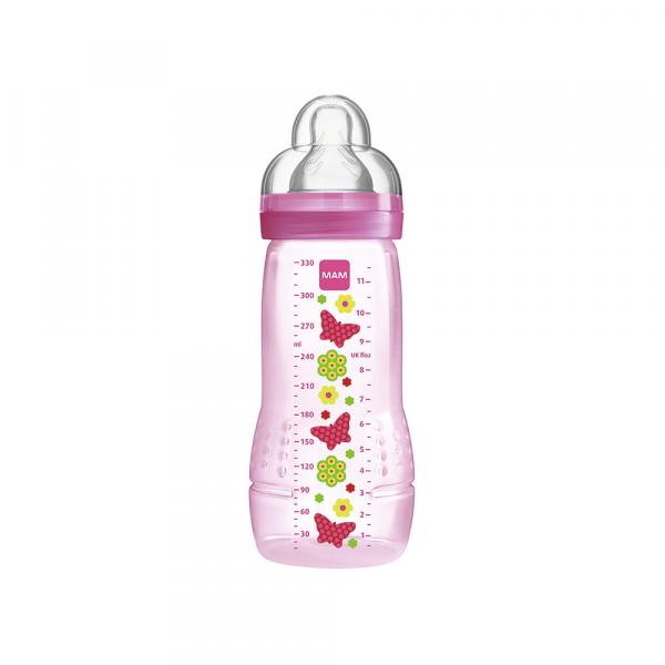 Mamadeira Easy Active Fashion Bottle 330 Ml Girls Borboleta - MAM Baby