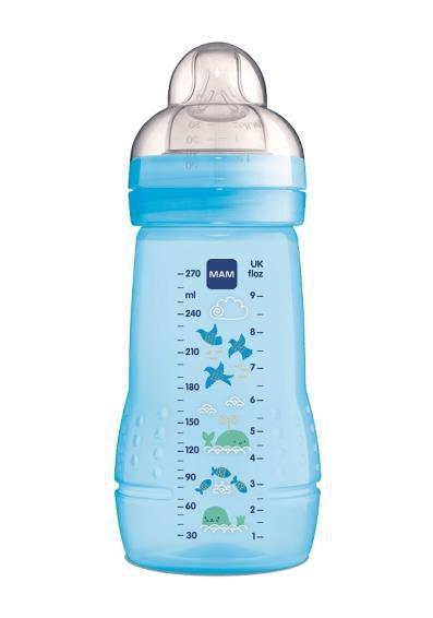 Mamadeira Easy Active Fashion Bottle Azul (2m+) 270 Ml - MAM