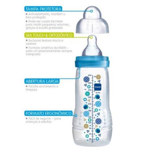 Mamadeira Easy Active Fashion Bottle MAM Neutral - 270ml