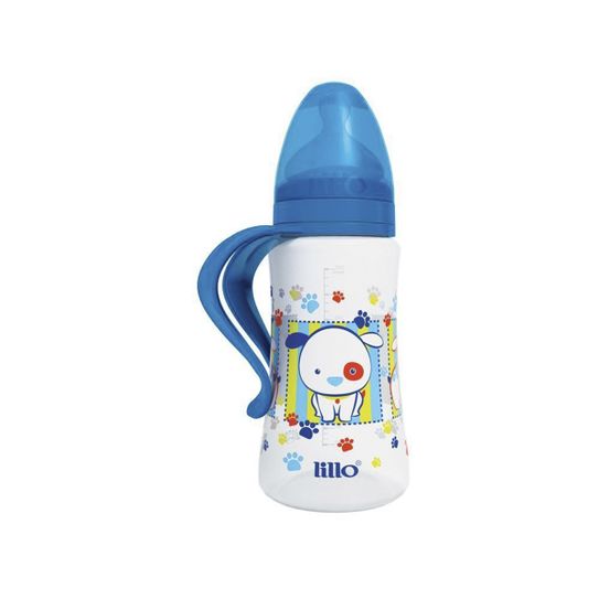 Mamadeira Lillo Design Azul Ortodôntico Silicone 300ml