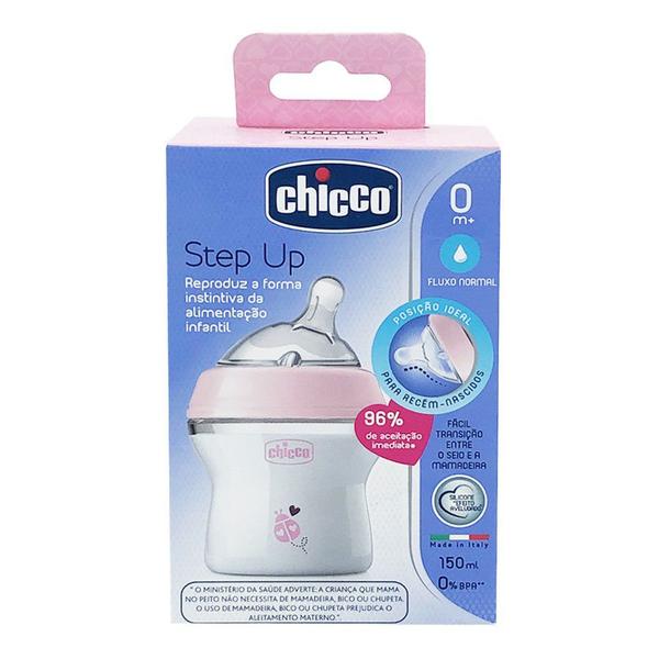 Mamadeira Step Up 150ml 0m+ Rosa - Chicco