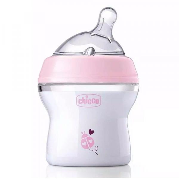 Mamadeira Step Up Rosa 150ml Fluxo Normal (0m+) - Chicco