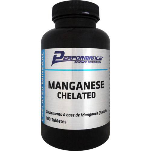 Manganese Chelated - 100 Tabletes - Performance Nutrition