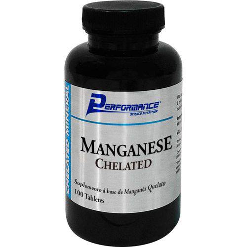 Manganese Chelated - 100 Tabletes - Performance Nutrition
