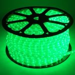 Mangueira Luminosa LED Verde Corda Natal Pisca Rolo 100mt 110v - 1094