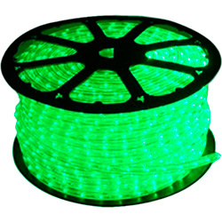 Mangueira Luminosa LED Verde Corda Natal Pisca Rolo 100mt