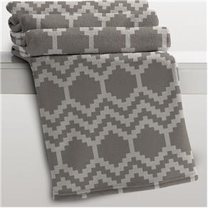 Manta Casal Microfibra Printed Home Design Nordic Taupe - MARROM