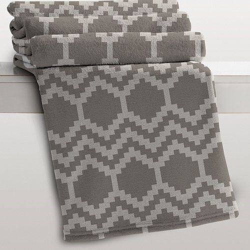 Manta Casal Microfibra Printed Home Design Nordic Taupe