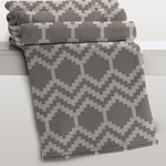 Manta Casal Microfibra Printed Home Design Nordic Taupe