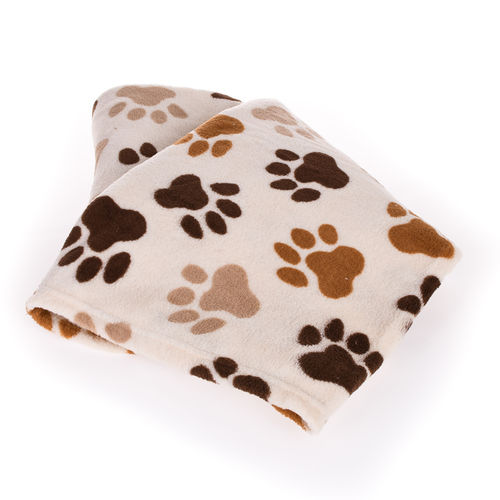 Manta Cobertor em Microfibra para Cachorro Creme - Meu Pet
