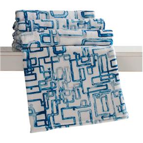 Manta Casal Home Design Printed 180X220 Labirinto - Azul