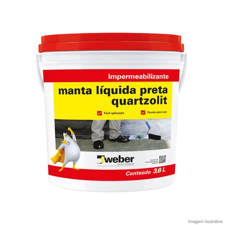 Manta Líquida 3,6kg Preta Quartzolit