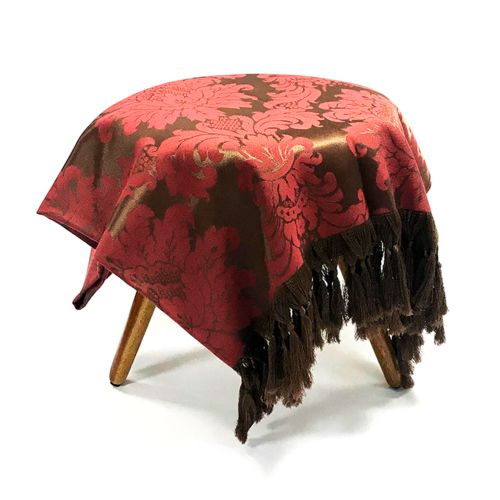 Tudo sobre 'Manta para Sofá Jacquard Medalhão Floral Marrom e Marsala 1,80m X 1,40m'