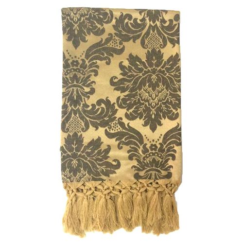 Tudo sobre 'Manta para Sofá Jacquard Tradicional Preto e Dourado 2,40m X 1,80m'