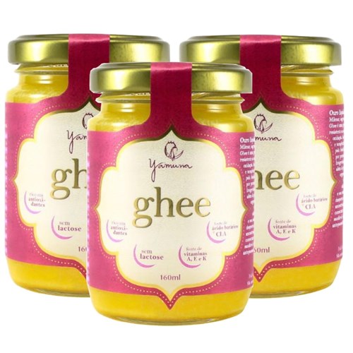 Manteiga Clarificada Ghee Kit com 3 Frascos de 160Ml