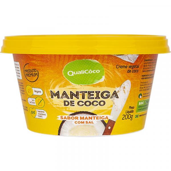 Manteiga de Coco Sabor Manteiga com Sal 200g - Qualicoco