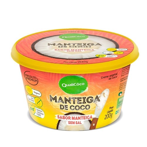 Manteiga de Coco - Sabor Manteiga - Qualicoco S/ Sal