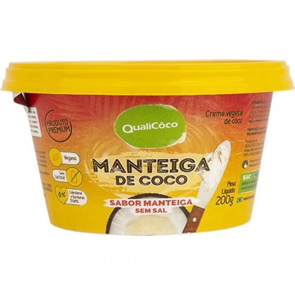 Manteiga de Coco Sabor Manteiga Sem Sal 200g - Qualicoco
