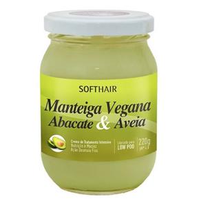 Manteiga Vegana SoftHair - Creme de Tratamento Abacate e Aveia - 220g